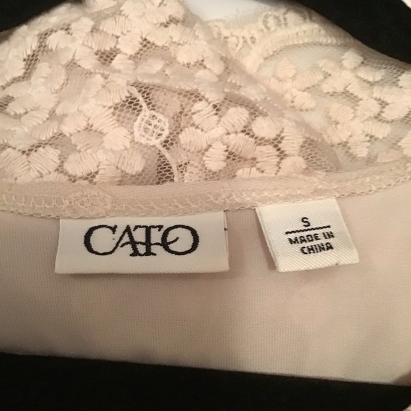 Cato Cream Lace Sleeveless Dress, Size S - Picture 7 of 8